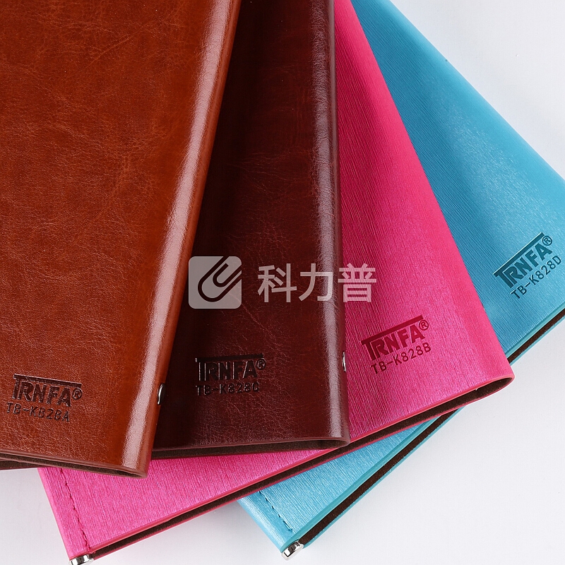 信发(TRNFA)TB-K828D 拉丝皮面笔记本加厚记事薄 创意6孔活页高档商务日记本会议本子(浅蓝色)