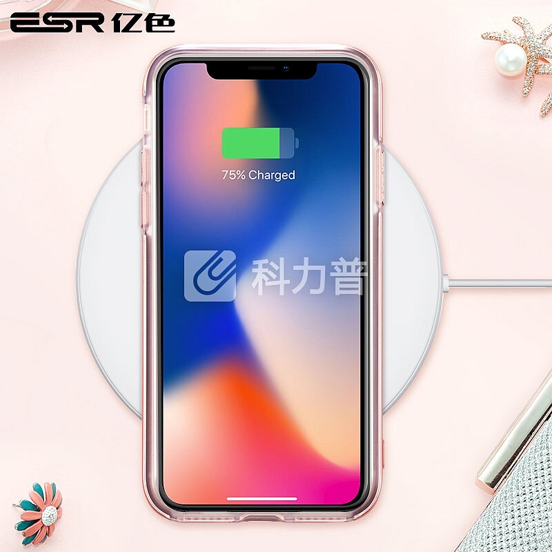 亿色(ESR) iPhonex手机壳/保护套创意个性防摔潮牌 苹果x手机壳闪粉发亮buling网红女神款 彩妆系列-玫瑰金