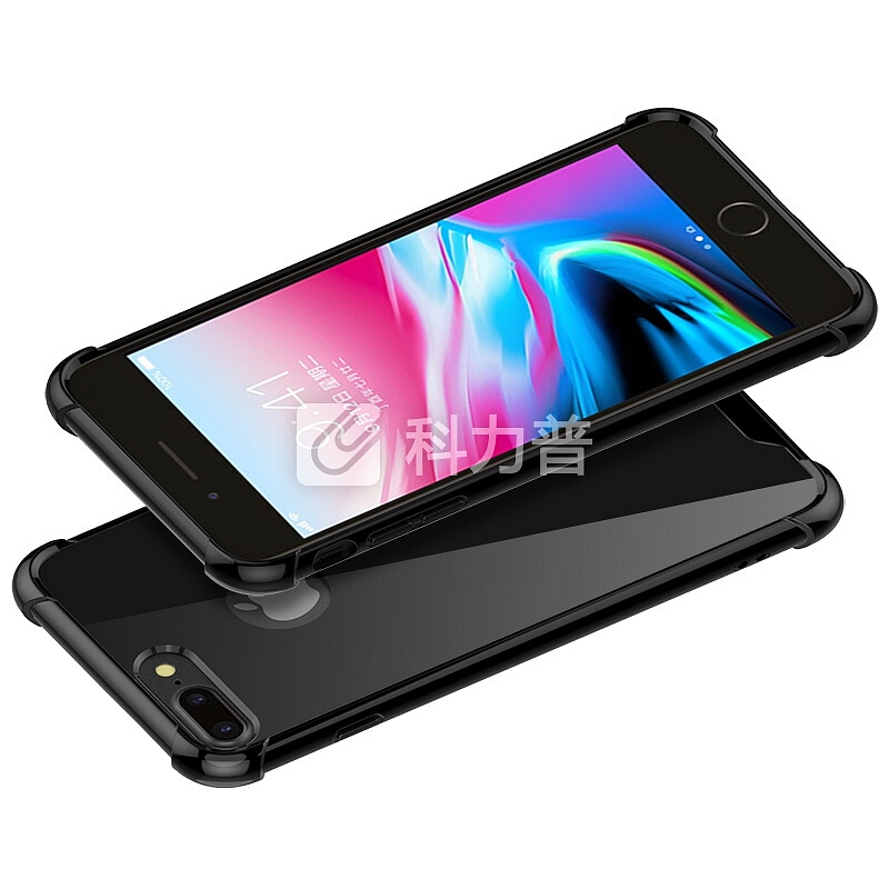 ESCASE ESCASE 苹果iPhone8 Plus&7 Plus手机壳/手机套 亮黑色玻璃防摔防刮伤保护壳 双料防摔ES-89 曜石黑 【双料抗摔真玻璃送膜】黑色
