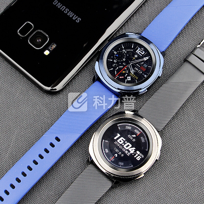 三星(SAMSUNG)Gear Sport运动手表 第二代智能手表 实时心率监测 GPS定位 兼容安卓和IOS 游泳防水 黑色