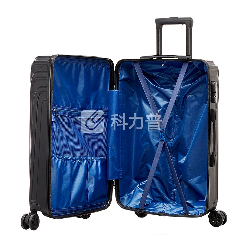 卡帝乐鳄鱼 卡帝乐鳄鱼 拉杆箱 旅行箱24英寸行李箱密码箱托运箱 时尚黑