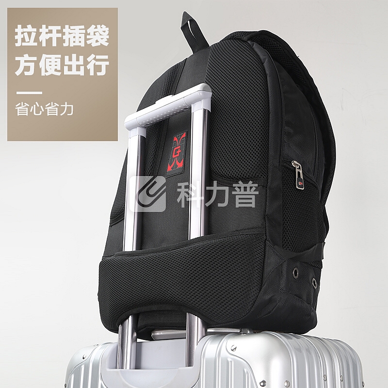 SVVISSGEM 双肩包书包 防水商务笔记本电脑包15.6英寸 大容量双肩背包男 SA-9360III黑色