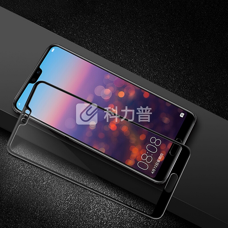 ESCASE 华为P20钢化膜 华为P20钢化膜全屏 华为钢化膜 全屏 黑色