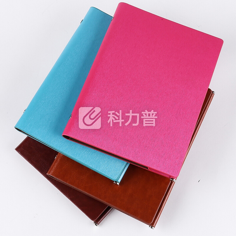 信发(TRNFA)TB-K828D 拉丝皮面笔记本加厚记事薄 创意6孔活页高档商务日记本会议本子(浅蓝色)