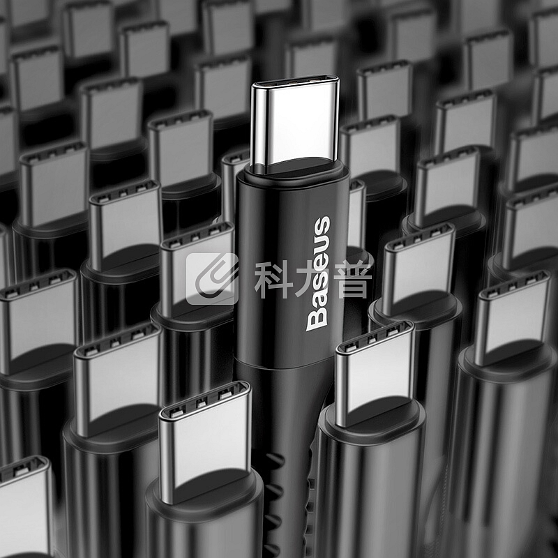 倍思 Type-C弹簧数据线 华为mate20pro/P20车载加长伸缩 手机充电器线小米Mix3/8荣耀10适用电源线 黑色