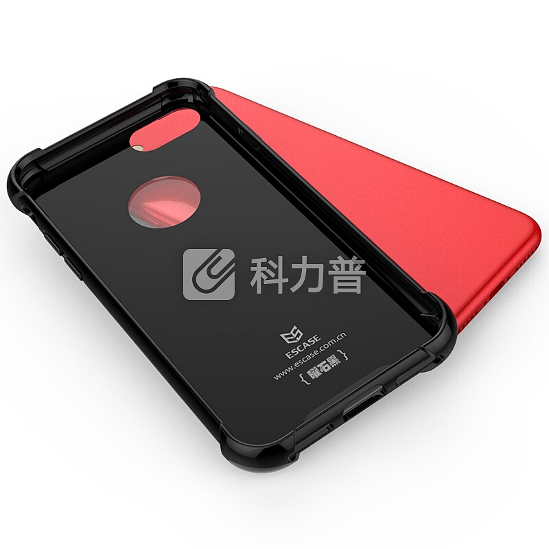 ESCASE ESCASE 苹果iPhone8 Plus&7 Plus手机壳/手机套 亮黑色玻璃防摔防刮伤保护壳 双料防摔ES-89 曜石黑 【双料抗摔真玻璃送膜】黑色