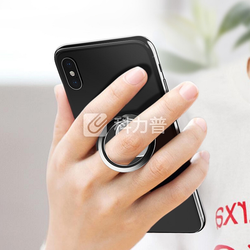 领臣 手机支架指环扣 金属桌面床头懒人支架 iPhone x 8 苹果华为安卓小米通用 可搭车载磁吸支架 两只装