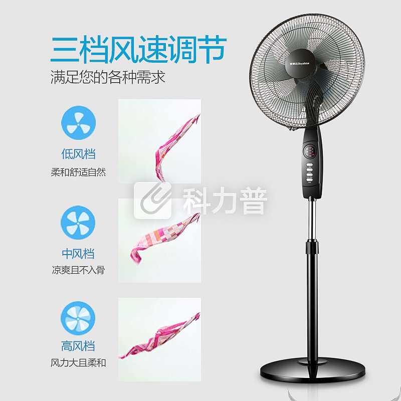 荣事达(Royalstar)遥控五风叶电风扇/落地扇/五扇叶可升降落地扇JD17Z