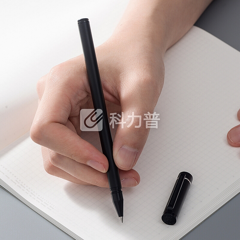英雄(HERO)A206黑色金属0.5mm学生文具中性笔 签字笔 水笔三支装