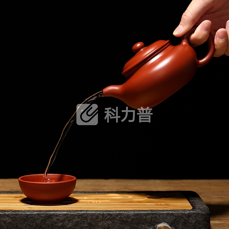 金镶玉 宜兴紫砂壶 紫砂功夫茶具原矿大红袍名家之作手工泡茶器 李小勤仿古壶250ml