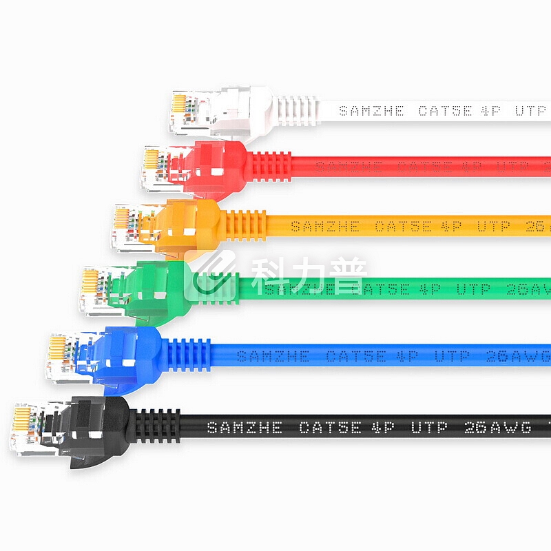 山泽(SAMZHE)超五类网线 工程级高速CAT5e类百兆电脑网络连接跳线 成品网线 红色0.5米WXH-005C