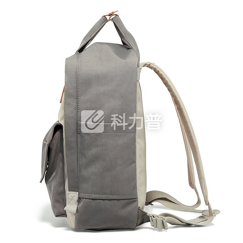 第九城(V.NINE) 双肩包男士大容量13/14英寸电脑包多功能旅行背包甜甜圈情侣款书包 VD7BV32958J 米灰